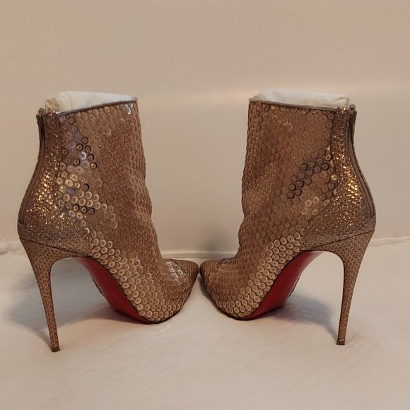 Christian Louboutin Ankle Boots, Sequin Designer Boots, Huge Discount! - Picture 6 of 15